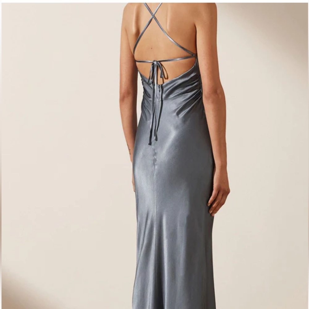 Shona Joy LA LUNE LACE BACK MAXI DRESS - BLUE SMOKE - Picture 4 of 7